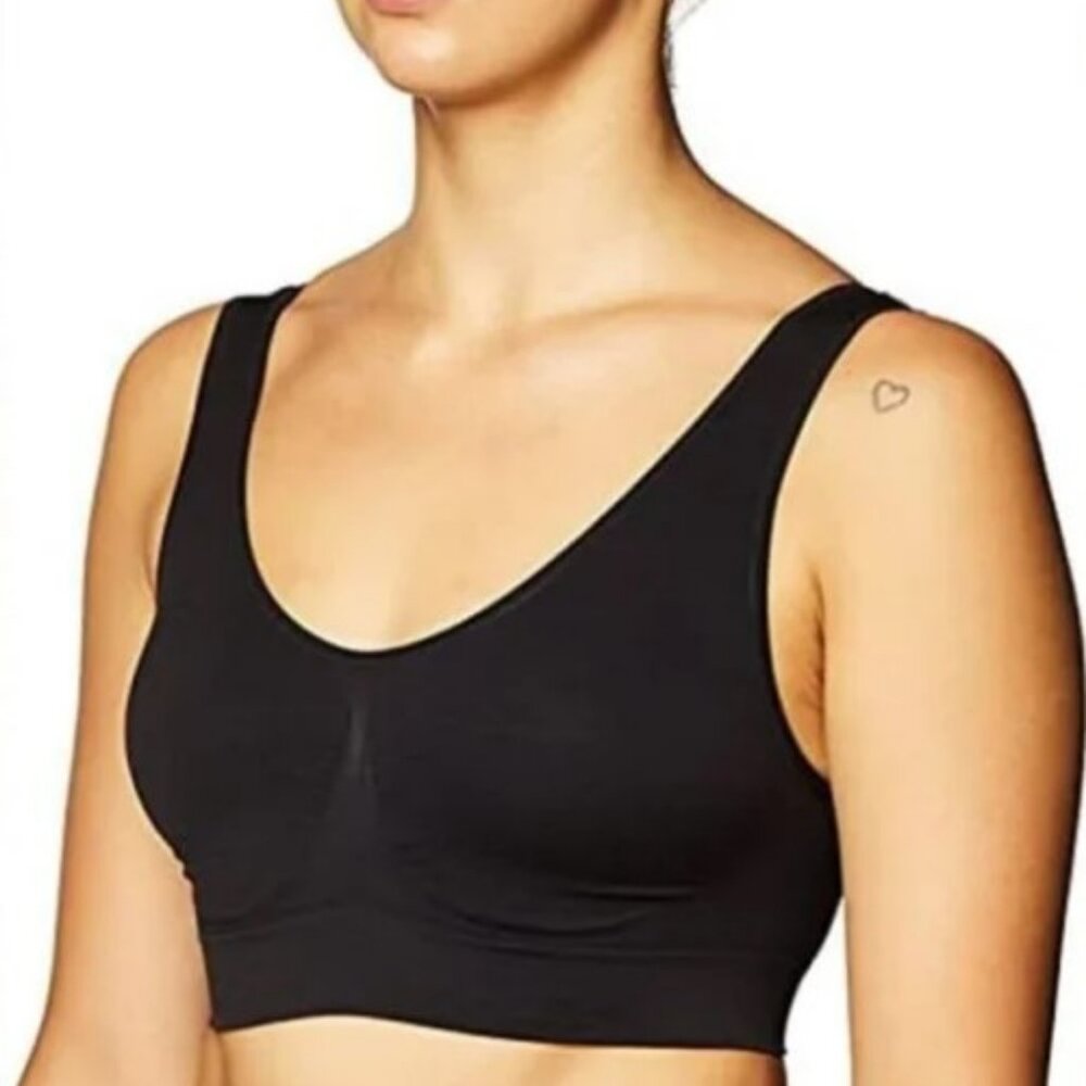 Rhonda Shear black Ahh seamless comfort bra size L